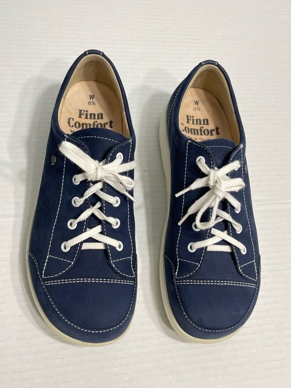 Ikebukuro Finn Comfort sneakers Blue lace up Women size 9 - Picture 4 of 10